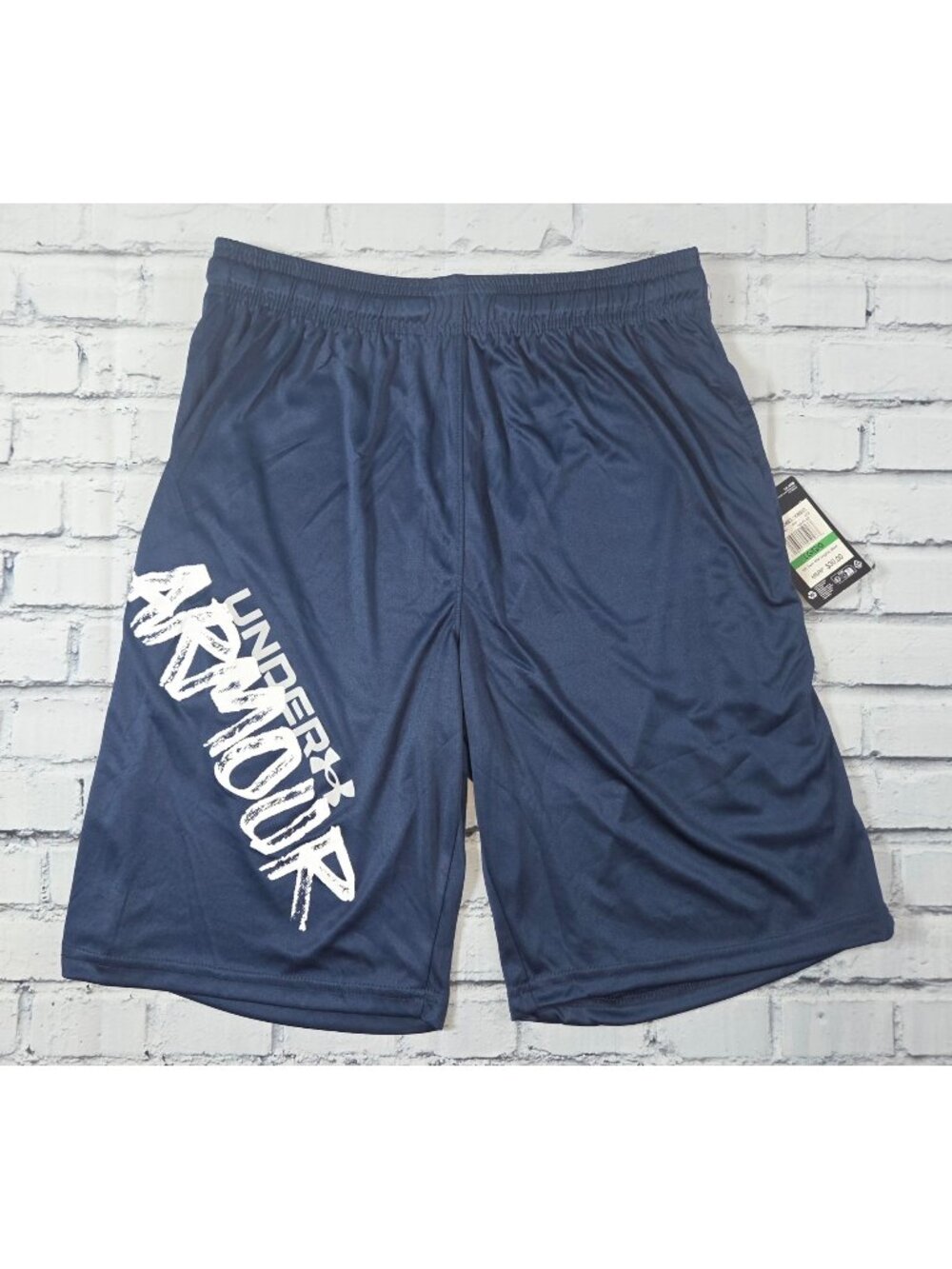 Under Armour Mens Loose Fit Navy UA Tech Graphic Shorts Large